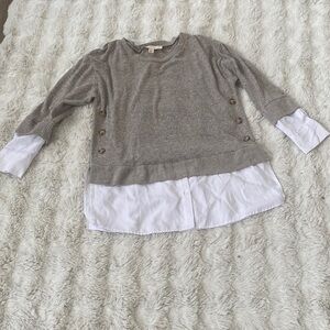 Stylish Tan and White blouse